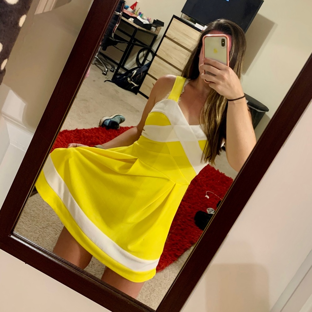 BeYouTiful Boutique Yellow Colorblock Dress